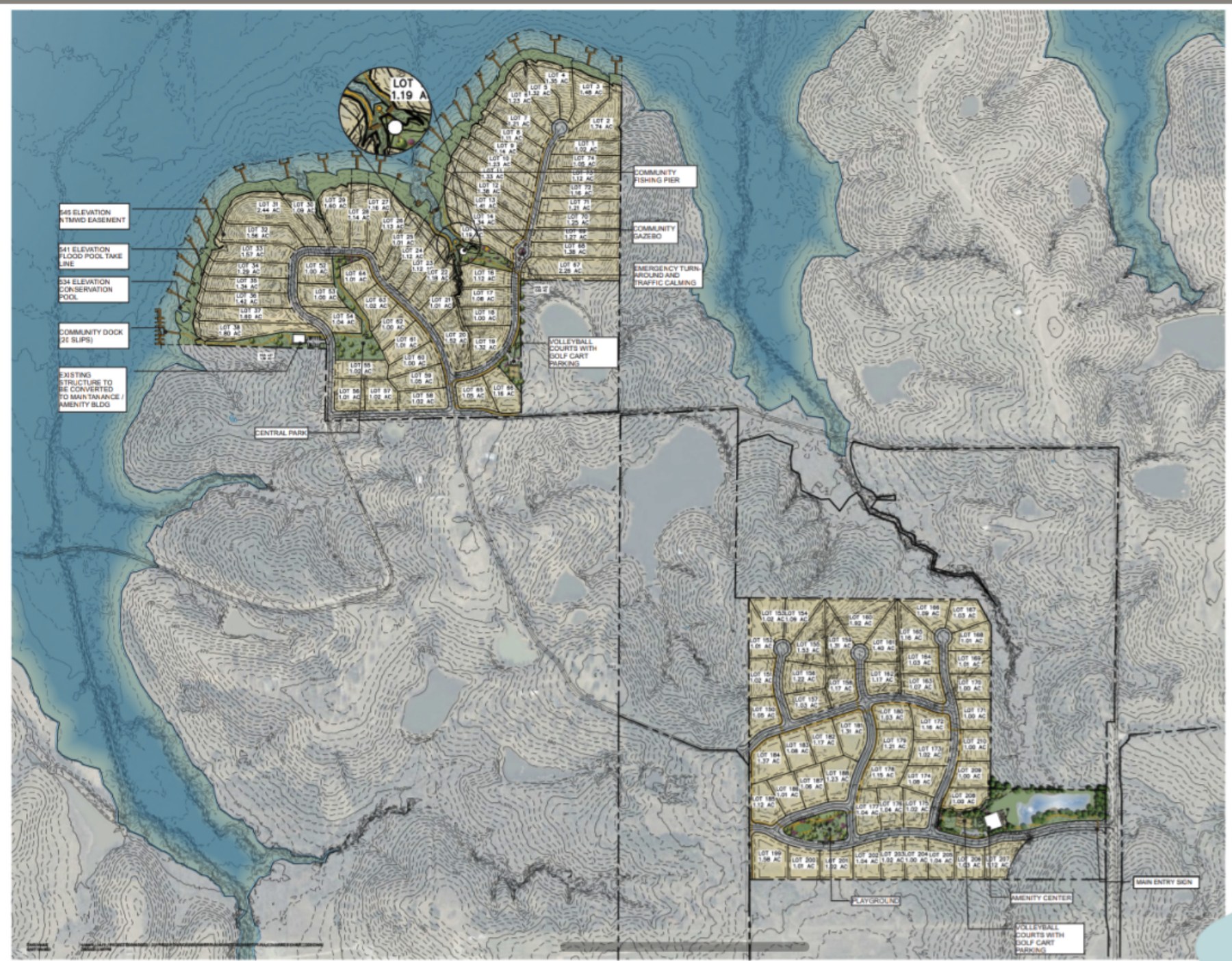 Cypress Point at Bois d'Arc Lake site plan